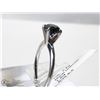 Image 1 : 31) 10KT WHITE GOLD BLACK DIAMOND RING SIZE 6.5