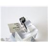 Image 3 : 31) 10KT WHITE GOLD BLACK DIAMOND RING SIZE 6.5