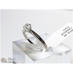 35) 10KT WHITE GOLD DIAMOND RING SIZE 6