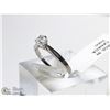 Image 1 : 35) 10KT WHITE GOLD DIAMOND RING SIZE 6