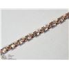 Image 1 : 38) ST. SILVER ROSE GOLD PLATED MORGANITE BRACELET