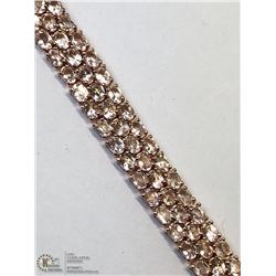 45) ST. SILVER ROSE GOLD PLATED MORGANITE BRACELET