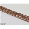 Image 2 : 45) ST. SILVER ROSE GOLD PLATED MORGANITE BRACELET