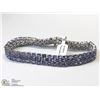 Image 2 : 47) STERLING SILVER NATURAL TANZANITE BRACELET