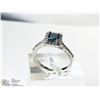 Image 3 : 48) 14KT GOLD DIAMOND W/SIDE DIAMOND RING SIZE 6.5