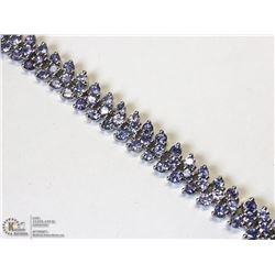 49) STERLING SILVER TANZANITE BRACELET