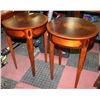 Image 1 : PAIR OF ESTATE WOOD END TABLES