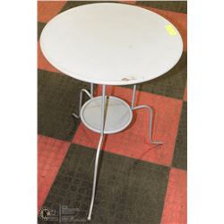 2 GREY METAL SIDE TABLES