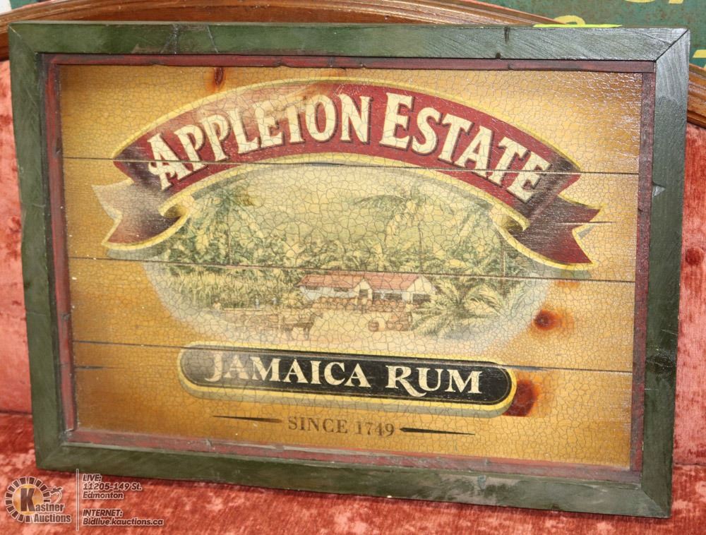 WOOD APPLETON ESTATE JAMAICA RUM SIGN 24