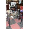 Image 1 : METAL AND GLASS VANITY STAND 57" TALL