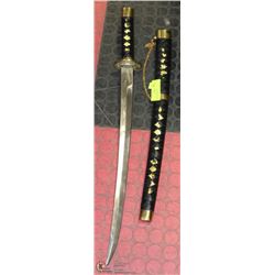 BLACK AND BRASS KATANA WITH WRAPPED DRAGON