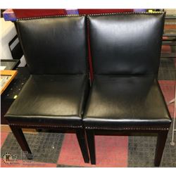 2 SHOWROOM BLACK SIDE CHAIRS