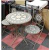Image 1 : DECORATIVE BISTRO TABLE AND 2 CHAIRS, METAL