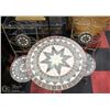 Image 2 : DECORATIVE BISTRO TABLE AND 2 CHAIRS, METAL