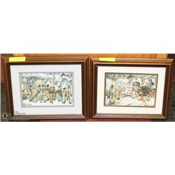 SET OF 2-3D VINTAGE SHADOW BOXES BY ANTON PIECK