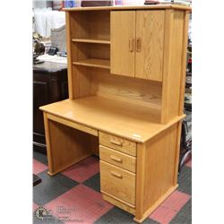 OAK DESK, 48"X28"X67"H