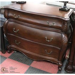 WOOD CARVED 3 DRAWER DRESSER