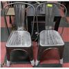 Image 1 : PAIR OF METAL SIDECHAIRS. FURNITURE