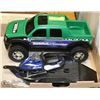 Image 1 : GREEN TONKA TRUCK & TRAILER WITH SKIDDOO