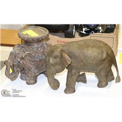 2 ELEPHANTS  7" TALL