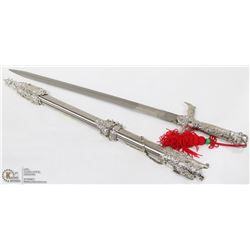 EAGLE HEAD HANDLED SWORD WITH LOCKING SCABBARD