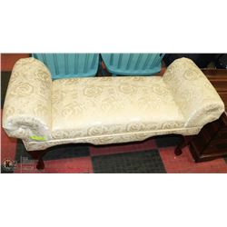 OFF WHITE FABRIC HALL BENCH