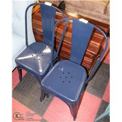 PAIR OF SIDECHAIRS ON CHOICE:DARK BLUE