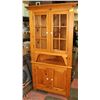 Image 1 : PINE CORNER CHINA CABINET - 37X78, BACK IS 27X27