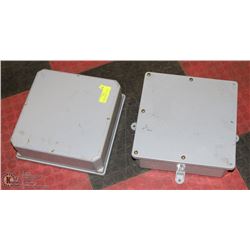 2 LARGE ELECTRICAL JUNCTION PVC BOXES 14"X14"