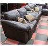 Image 1 : GENUINE LEATHER85"  SOFA, 62" LOVE SEAT, 42" CHAIR