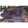 Image 1 : PURPLE FABRIC 68"  LOVE SEAT WITH CUSHIONS