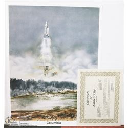61) "COLUMBIA" JIM W. LANE PRINT. 43X57 CM. YEAR