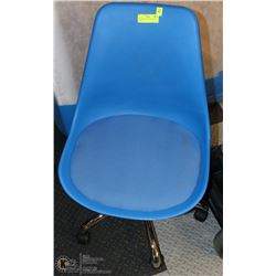 BLUE SWIVEL/ADJUSTABLE OFFICE CHAIR