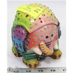 COLORFUL ELEPHANT TRINKET JAR