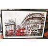 Image 1 : LONDON BLACK , WHITE AND RED ACCENT FRAMED PICTURE