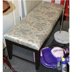 BLUE AND GREY HALLWAY  BENCH