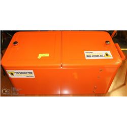 THE GRIZZLY PAW ORANGE METAL COOLER