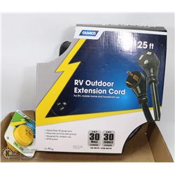 RV  ELECTRICAL  ADAPTOR NEW WITH 30AMP RV OUTDOOR