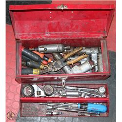 MASTERCRAFT RED METAL TOOL BOX W/ TOOLS