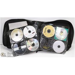LARGE BLACK CD CASE W/200 CDS (ALL STORE