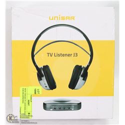 NEW UNISAR TV LISTENER OVER EAR HEADPHONES