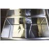 Image 4 : ME#07) DOUBLE COMPARTMENT S/S SINK 18"X18"X14"DEEP