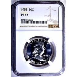 1955 FRANKLIN HALF DOLLAR NGC PF67