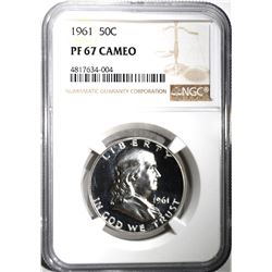 1961 FRANKLIN HALF DOLLAR NGC PF67