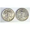 Image 1 : 1942 & 43 WALKING LIBERTY HALVES, CH BU