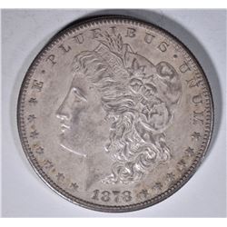 1878-S MORGAN DOLLAR, GEM BU 100% ORIG TONE