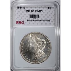 1881-S MORGAN DOLLAR RNG SUPERB GEM