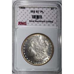1898 MORGAN DOLLAR RNG SUPERB GEM PL
