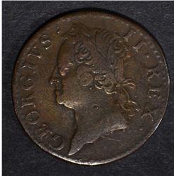 1760 HIBERNIA NICE GRADE, U.S. COLONIAL