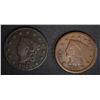 Image 1 : 1844 VG & 1818 VG Rev Pitted LG CENTS